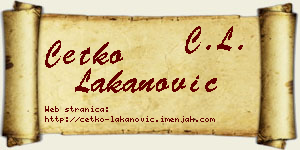 Ćetko Lakanović vizit kartica